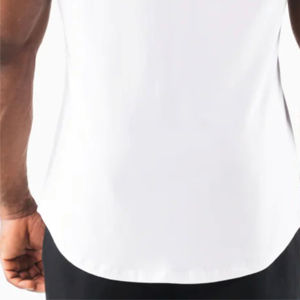 Camiseta sin mangas de gimnasio transpirable para hombre al por mayor, Camiseta deportiva sin mangas de malla con logotipo personalizado para correr, Camiseta de tirantes transpirable de punto OEM - Product Image 6