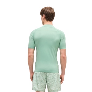 Men Athletic Swim <b>TShirt</b> Slim Fit Streetwear <b>Polyester</b> Spandex UV Block Quick Dry Breathable Rash Guard Surfing Beach Wear OEM - Product Image 3