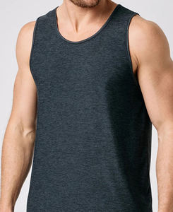 เสื้อกล้ามผู้ชายสีทึบคอโอระบายอากาศได้ดีแห้งเร็วสไตล์ลำลอง - Product Image 5