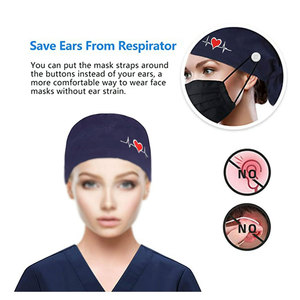 Gorro de enfermería profesional con correa ajustable Gorro de enfermería transpirable para cirujanos y personal médico - Product Image 4