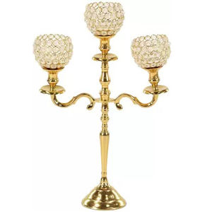 Candelabro de Aluminio Metálico de 5 Brazos con Acabado Dorado en Oferta, para Decoración de Mesa de Boda y Hogar a un Precio Accesible - Product Image 4