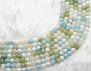 Piedras Preciosas de Morganita Natural Pulida de Primera Calidad, Forma Redonda Lisa, Cuentas Redondas de 8 mm para Pulseras - Product Image 1