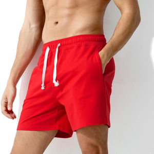 Pantalones cortos de gimnasio informales para hombre, nuevo estilo personalizado, patrón sólido, ropa de calle de algodón 100% para adultos a la venta - Product Image 2