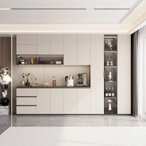 Meubles de salle à manger modernes fabriqués en usine avec panneaux en bois massif, profils de portes sur mesure, contrats de vente en gros, approvisionnement résidentiel - Product Image 1