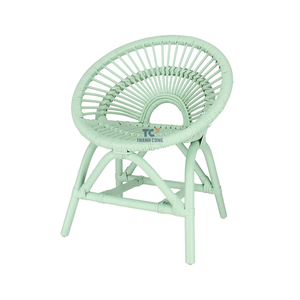 Sillón Bohemio de Ratán para Niños Mecedora de Mimbre Artesanal con Materiales de Madera y Plástico - Product Image 6