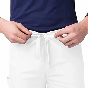 Ensemble de gommage expert de la meilleure qualité pour hommes, haut à col en V de couleur blanche et pantalon de gommage à cordon conique - Product Image 5