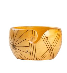 Bol de fil de palissandre fait à la main pour tricoter le crochet bol de stockage pour les accessoires de crochet d'enrouleur de fil - Product Image 1