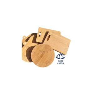 Tabla de Preparación de Alimentos Redonda de Bambú Ecológica de Alta Calidad, 1.5 cm de Grosor, Utensilios de Cocina - Product Image 1