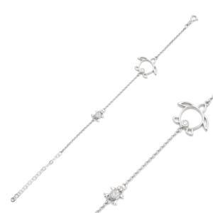 CZ Pierre Tortue Forme Charme Bracelet En Gros Artisanat Turc 925 En Argent Sterling Fine Bijoux pour Dame - Product Image 1