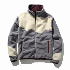 Veste en polaire pour homme avec logo personnalisé pour l'hiver et l'automne, polaire doux en sherpa, veste à capuche zippée - Product Image 1