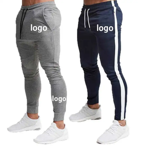 Pantalon de jogging slim pour hommes pantalon de survêtement athlétique décontracté avec cordon de serrage à la taille poches latérales jambe conique logo personnalisé vêtements de sport - Product Image 1