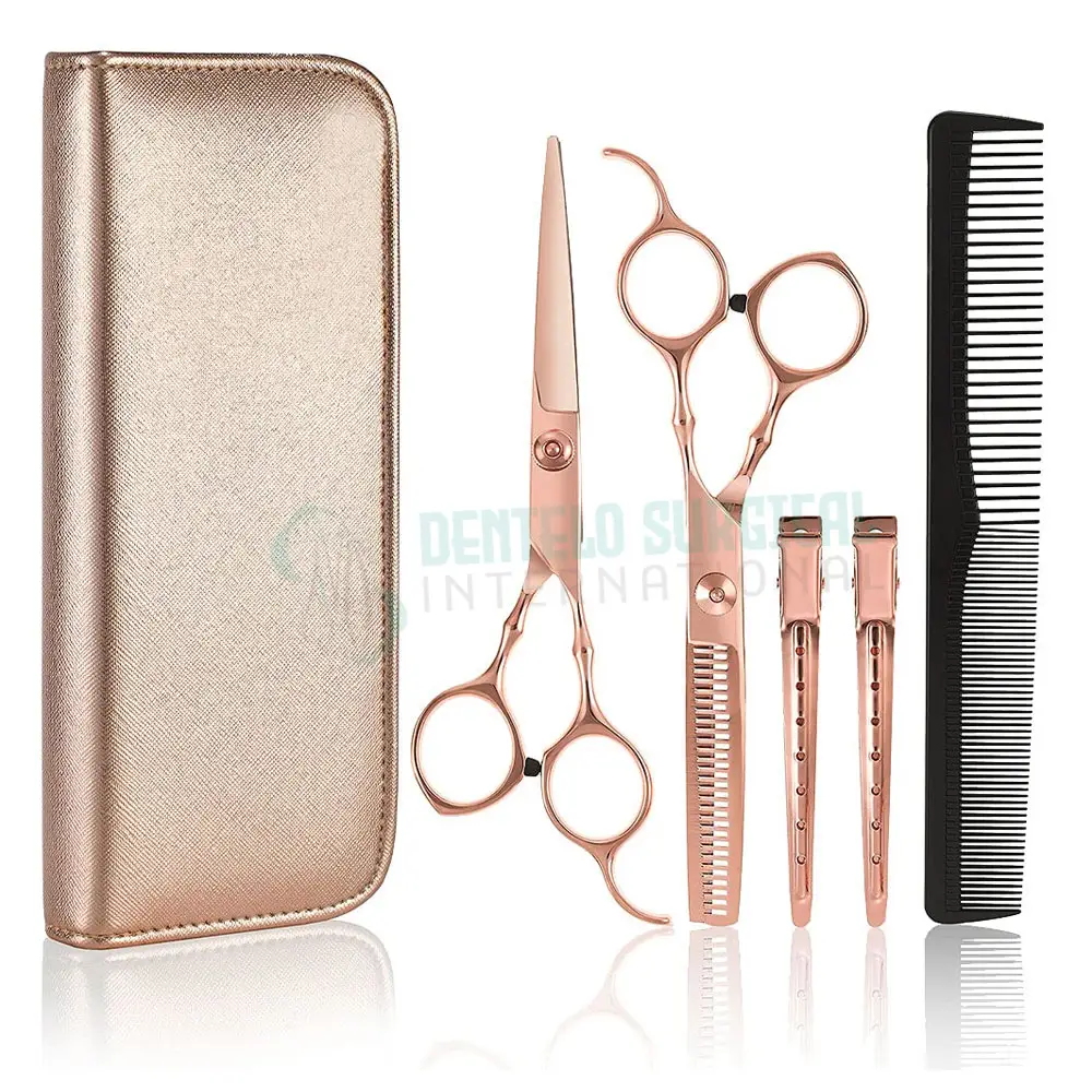 Professional Hair Scissor For Barber With Gem Screw Hairdressing Scissors Kits Hair Cutting Shears
