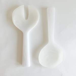 Juego de Cubiertos para Ensalada de Resina Hechos a Mano, Mármol Naranja, Utensilios de Cocina, Juego de Cubiertos, Cuchara, Tenedor, Kit para Servir Ensaladas, Herramientas para Mezclar - Product Image 1