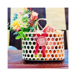 Panier de rangement en gros panier cadeau en bambou pour cadeau d'affaires et décoration vacances à bon prix - Product Image 5