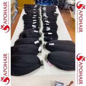 Extensiones de cabello ondulado liso Natural Virgen sin procesar de la mejor calidad, cutícula China cruda alineada, cabello humano Remy, Clip suave - Product Image 2