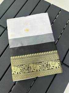 Exclusif élégant SOFT LICHI SILK Party Wear Saree Blouse Magnifiquement conçu Tendance indienne en vente - Product Image 4