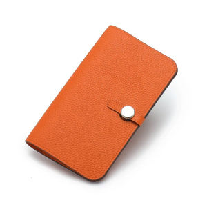 Moda señoras cremallera larga teléfono celular embrague monedero Casual carteras mujer cuero tarjeta cartera para mujer - Product Image 5