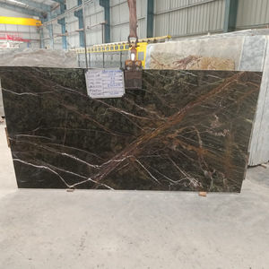 แผ่นหินอ่อนสีเขียวป่าฝนที่ทันสมัยหินแคลไซต์ขัดเงาสำหรับการใช้งานในโรงแรมรูปแบบหินที่ทนทานและสง่างาม - Product Image 1