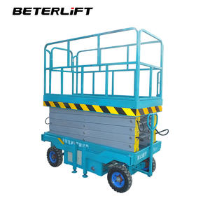 โต๊ะยกไฮดรอลิกแบบกรรไกร 8 เมตร 10 เมตร รถยกแบบกรรไกรเคลื่อนที่ แท่นยกแบบกรรไกรเคลื่อนที่ แท่นทำงานบนที่สูงสำหรับการขนย้ายวัสดุในโรงงาน - Product Image 2