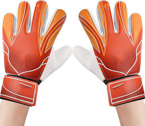 Gants de gardien de but de Football américain professionnel 4mm Polyester de qualité supérieure en cuir synthétique doigt de protection respirant - Product Image 1