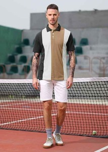 Polo personalizado para hombre 2025 al por mayor, camisetas holgadas de golf 100% algodón con patrón de lona sólida lisas en blanco - Product Image 4