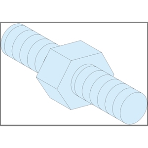 Distanziatori esagonali M6 H9 (4 pezzi) per componenti industriali SCHNEIDER ELECTRIC LVS03195 - Product Image 1
