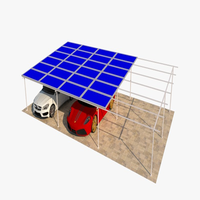 Structures de carport durables en acier galvanisé à chaud/alliage d'aluminium pour panneaux solaires, montages sur toit ou sur poteaux pour applications solaires utilitaires