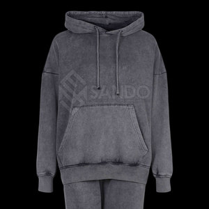 Chándal de lavado ácido con logotipo personalizado para mujer de talla grande Material duradero Patrón sólido Estilo informal para uso en invierno al aire libre - Product Image 5