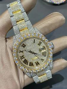 Luxury Hip Hop Style Watch for Men Automatic Mechanical Timepiece with VVS Moissanite and Swiss Craft Movement for Fashion Use - Product Image 3