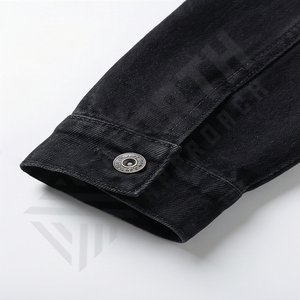 Veste en jean en coton taille XL pour homme Trous déchirés Boutons Poches Hip Hop Casual Automne Streetwear Teint Style Hip Hop Vêtement d'extérieur - Product Image 6