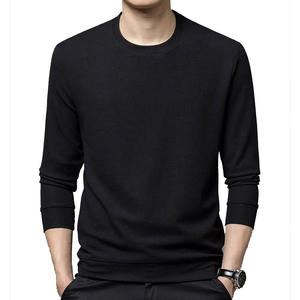 เสื้อยืดคอกลมแขนยาวสำหรับผู้ชายมาใหม่เสื้อแนวสตรีทสีพื้นเสื้อพลัสไซส์สำหรับผู้ชาย - Product Image 1