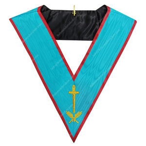 MASONIC REGALIA BLUE LODGE ASSR MUSIQUE MASTER OFFICER COLLIER FRANC-MAÇON COLLIER BRODERIE À LA MAIN - Product Image 6