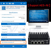 Mini PC Pare-feu Industriel NUC-C3L4 Soft Router Quad Core 4 ports LAN PXE Watchdog Msata DDR3L OpenWrt 1 Gbit/s En Stock