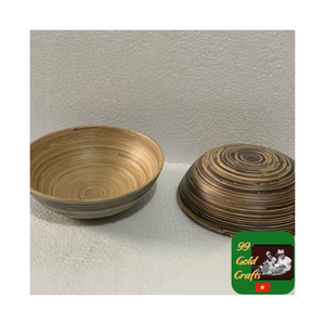 Handmade Bamboo Bowl with Simple Design <b>Smooth</b> Surface Reusable for Food Serving Eco Friendly Kitchen <b>Tool</b> and Gift Option - Product Image 6