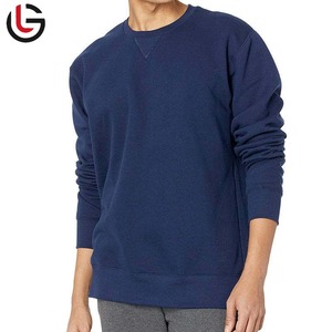 Diseño personalizado de los hombres de otoño sudaderas servicio OEM de alta calidad de cuello redondo de lana impermeable transpirable de color personalizado de ajuste regular - Product Image 1