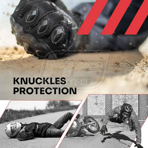 Gants de moto de taille personnalisée de haute qualité pour hommes vêtements de sport gants en cuir pour l'hiver couleur unie - Product Image 4