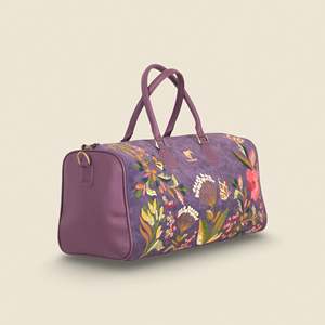 Bolsa de Viaje de Piel Vegana Priglob Exim para Mujer, Color Morado, Gran Capacidad, Cierre de Cremallera Premium, Poliéster - Product Image 5