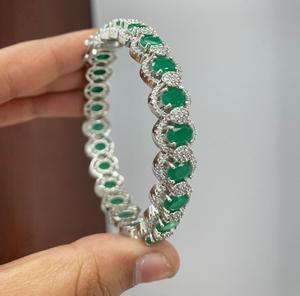 Brazalete Abrible de Plata de Primera Calidad con Acabado Plateado de Moda para Bodas y Compromisos, Colección para Fiestas, para Mujer - Product Image 1