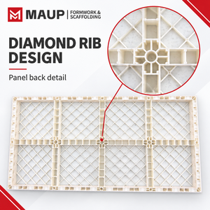 Panneau de coffrage en ABS robuste MAUP pour mur de soutènement de sous-sol, moule en plastique haute résistance réutilisable pour béton, installation rapide - Product Image 3