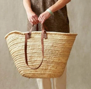 กระเป๋าตะกร้าทำมือสวยงาม กระเป๋าสำหรับตลาดนัด ตะกร้าช้อปปิ้ง - Product Image 1
