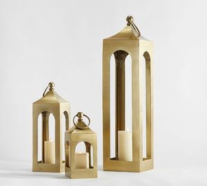 Lanterne à bougie en laiton à collectionner avec construction à la main et design ancien pour les amateurs de vintage et de cadeaux culturels - Product Image 5