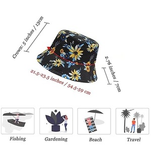 Chapeau Bob de Haute Qualité pour l'Hiver, Broderie Imprimée, Style Élégant, Fleurs, Imprimé Floral, Chapeau de Pêcheur pour Hommes et Femmes - Product Image 2