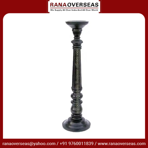 2024 Hot <b>Sale</b> Product Tall and Slim Handcrafted Wooden Candle Holder Stand in Black for Wedding <b>Decoration</b> at Lowest Price - Product Image 5