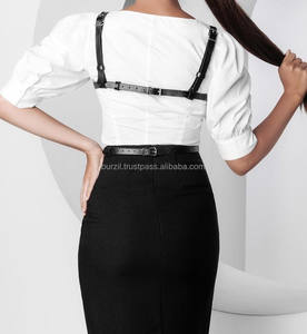 Harnais de poitrine en cuir grande taille Harnais de taille ajustable élégant pour les femmes Parfait pour créer des LWH-0086 de mode audacieux - Product Image 6