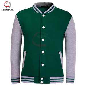 Nueva Chaqueta Bomber de Béisbol Varsity para Hombre, Tallas Grandes, con Logotipo Personalizado Bordado, Cierre de Cremallera, OEM, Venta al Por Mayor de Fábrica, Primavera - Product Image 1