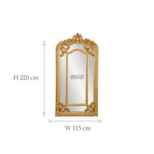 Marco de Espejo Arqueado de Latón de Lujo, Espejo de Pared Clásico - Product Image 2