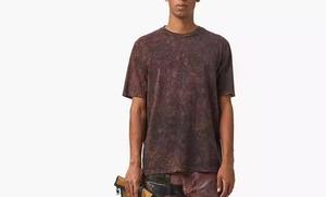เสื้อยืดโอเวอร์ไซส์แบบฟอกสี 100% ผ้าฝ้าย วินเทจ ลุคสตรีทแวร์ คอกลม แขนสั้น สำหรับผู้ชาย เสื้อฟอกสี - Product Image 3