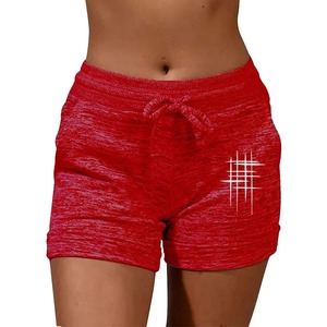 Venta al por mayor de pantalones cortos de las mujeres de cintura alta de verano Casual Streetwear gimnasio entrenamiento correr moda Pantalones cortos logotipo personalizado proveedor - Product Image 2