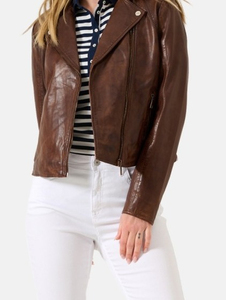 Chaqueta cálida de cuero genuino de último diseño para mujer, chaqueta de cuero de manga larga para mujer con diseño personalizado - Product Image 4