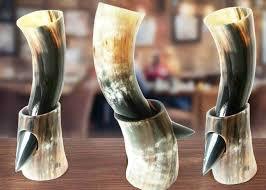 Cuerno para beber de búfalo Real de tendencia, acabado a mano con soporte de Metal, cuerno para beber vikingo Natural, taza de cerveza, cuerno para beber vikingo - Product Image 6